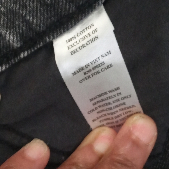 Pacsun x Playboy Charcoal Logo Print Straight Leg Button Fly High Waist Sz 25 - Picture 5 of 10